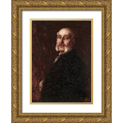 Samuel W Rowse Gold Ornate Wood Framed Art Print with Double Matting by Johnson, Eastman