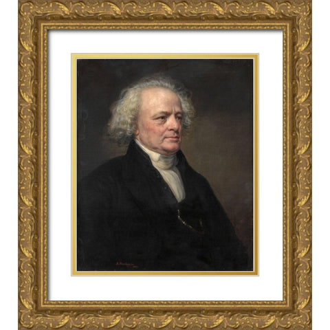 Dr. John W Francis Gold Ornate Wood Framed Art Print with Double Matting by Huntington, Daniel
