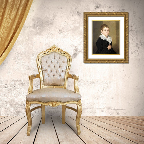 Samuel Barber Clark Gold Ornate Wood Framed Art Print with Double Matting by Frothingham, James
