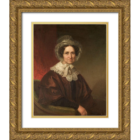 Sarah Eliot Scoville Gold Ornate Wood Framed Art Print with Double Matting by Durand, Asher Brown