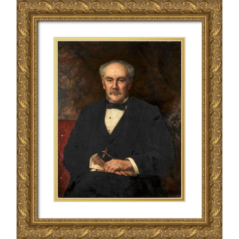 Hinman B Hurlbut Gold Ornate Wood Framed Art Print with Double Matting by Witt, John Harrison