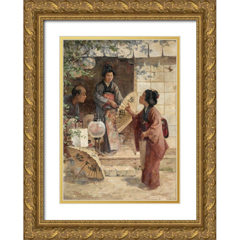 The Last Price Gold Ornate Wood Framed Art Print with Double Matting by Arter, J C