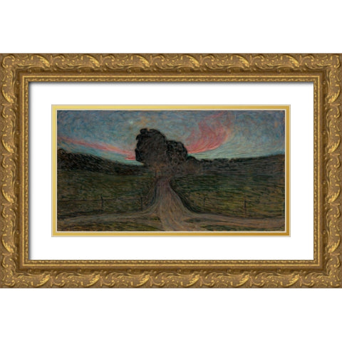 Evening Mood-Lidingo Gold Ornate Wood Framed Art Print with Double Matting by Jansson, Eugene