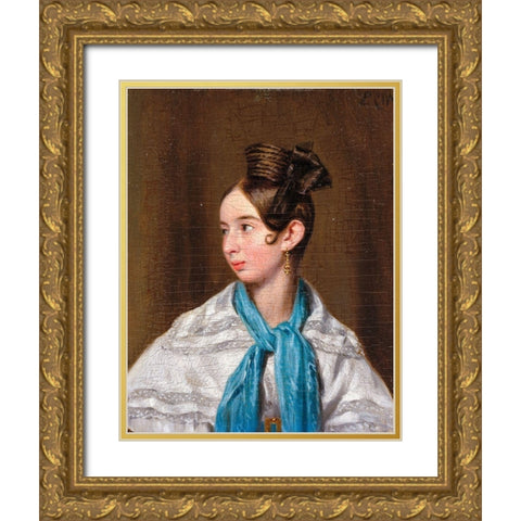 Elisa Pearson Playter Gold Ornate Wood Framed Art Print with Double Matting by Wonder, Pieter Christoffel