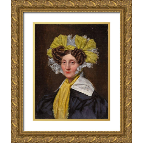 Mrs. Pearson Gold Ornate Wood Framed Art Print with Double Matting by Wonder, Pieter Christoffel