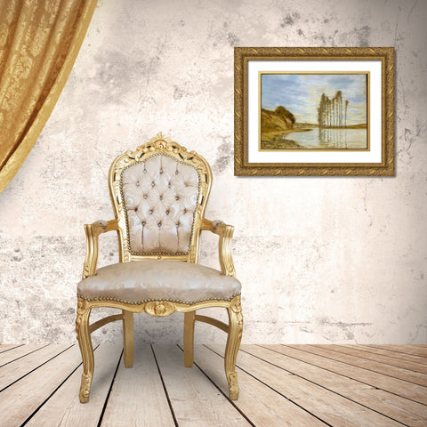View on the Seine: Harp of the Winds Gold Ornate Wood Framed Art Print with Double Matting by Martin, Homer DodgeÂ 