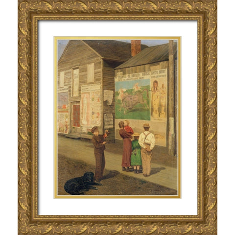 Coming Events Cast Their Shadows Before 1871 Gold Ornate Wood Framed Art Print with Double Matting by Ward, Charles Caleb