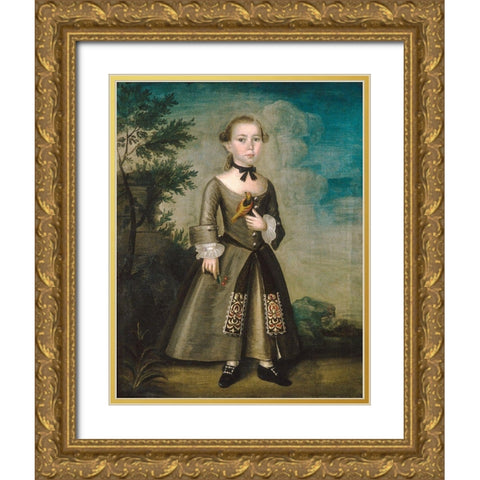James Badger Gold Ornate Wood Framed Art Print with Double Matting by Badger, Joseph