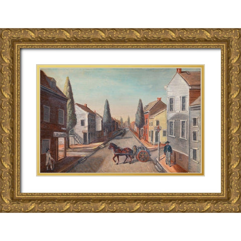 The Sewer Gold Ornate Wood Framed Art Print with Double Matting by Chappel, William P.