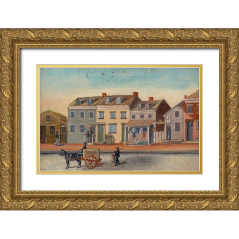 The Dog Killer Gold Ornate Wood Framed Art Print with Double Matting by Chappel, William P.