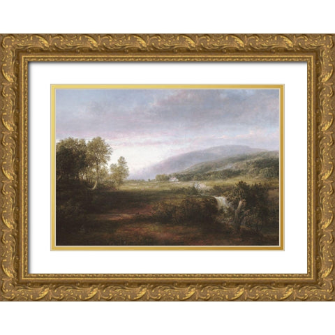 Spring Landscape Gold Ornate Wood Framed Art Print with Double Matting by Doughty, ThomasÂ 