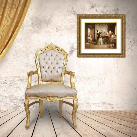 The New Bonnet Gold Ornate Wood Framed Art Print with Double Matting by Edmonds, Francis WilliamÂ 