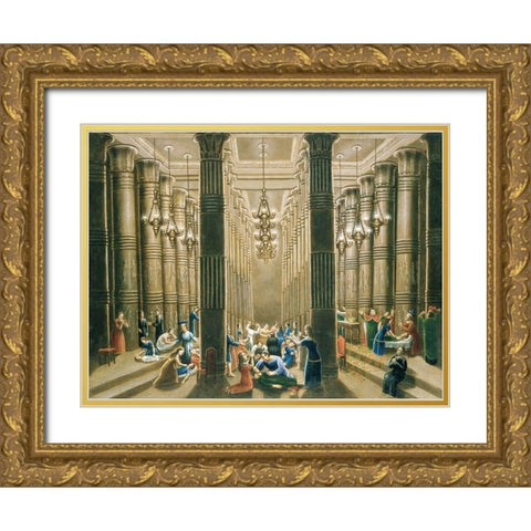 The Death of the First Born Gold Ornate Wood Framed Art Print with Double Matting by Field, Erastus Salisbury
