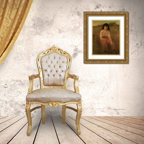 The Quadroon Gold Ornate Wood Framed Art Print with Double Matting by Fuller, George