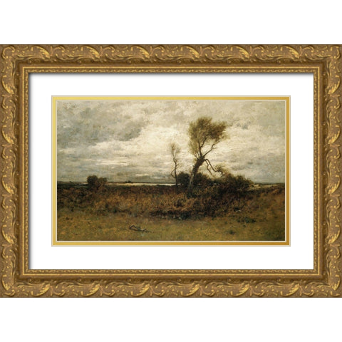 Near the Coast Gold Ornate Wood Framed Art Print with Double Matting by Gifford, Robert SwainÂ 
