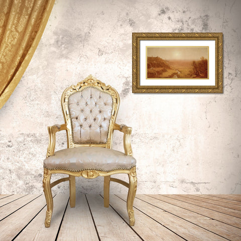 Tivoli Gold Ornate Wood Framed Art Print with Double Matting by Gifford, Sanford Robinson