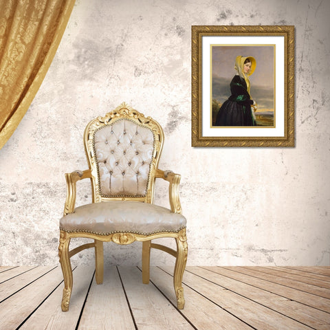 Euphemia White Van Rensselaer Gold Ornate Wood Framed Art Print with Double Matting by Healy, George P. A.