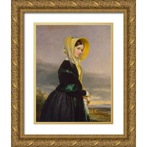 Euphemia White Van Rensselaer Gold Ornate Wood Framed Art Print with Double Matting by Healy, George P. A.