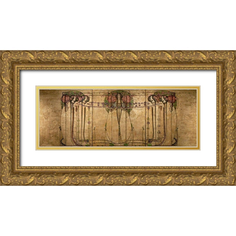 The May Queen Gold Ornate Wood Framed Art Print with Double Matting by Mackintosh, Charles Rennie
