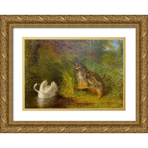 Susanna and the Elders Gold Ornate Wood Framed Art Print with Double Matting by Beard, William Holbrook