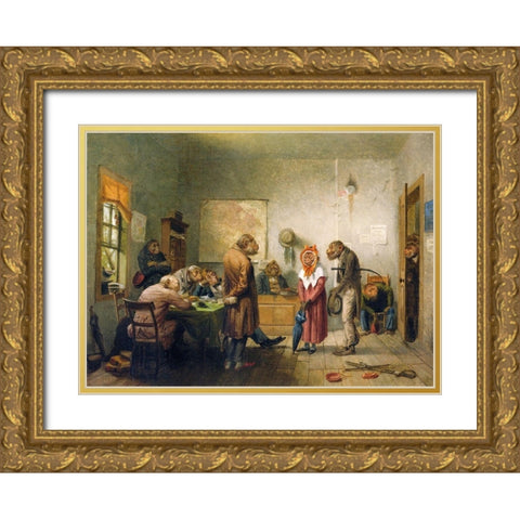 Divorce Gold Ornate Wood Framed Art Print with Double Matting by Beard, William Holbrook