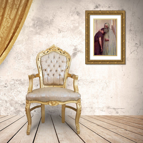 Find Your Way Home Gold Ornate Wood Framed Art Print with Double Matting by Burnand, Eugene