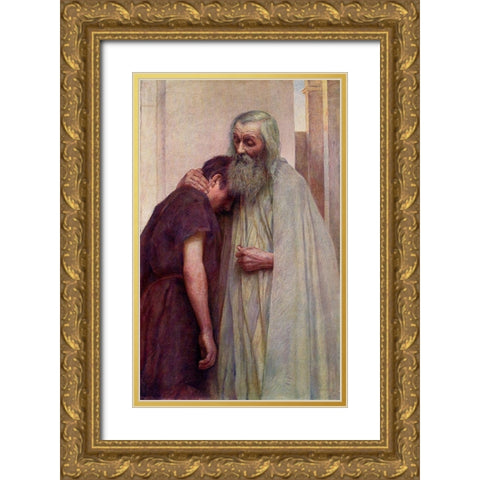 Find Your Way Home Gold Ornate Wood Framed Art Print with Double Matting by Burnand, Eugene