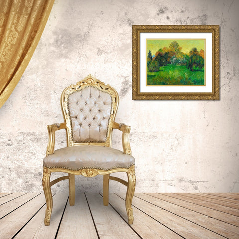 The Poets Garden (1888)Â  Gold Ornate Wood Framed Art Print with Double Matting by Van Gogh, Vincent