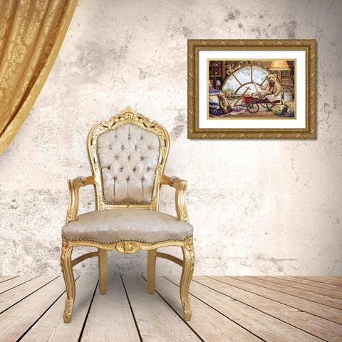 Remembering Yesterday Gold Ornate Wood Framed Art Print with Double Matting by Kruskamp, Janet