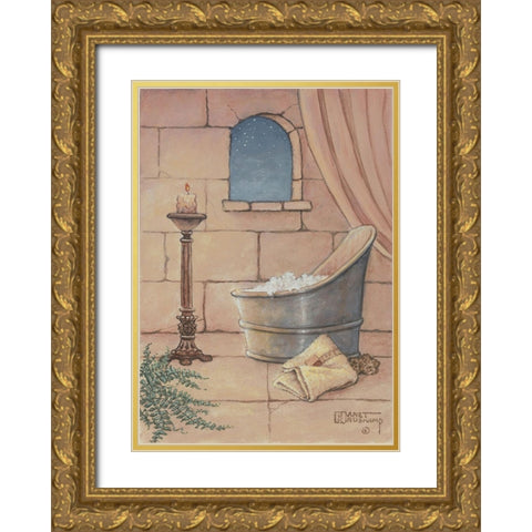 Medieval Bath Gold Ornate Wood Framed Art Print with Double Matting by Kruskamp, Janet
