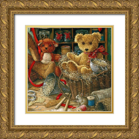 Brand New Bear II Gold Ornate Wood Framed Art Print with Double Matting by Kruskamp, Janet