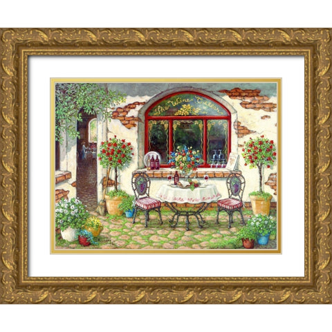 The Wine Cellar Gold Ornate Wood Framed Art Print with Double Matting by Kruskamp, Janet