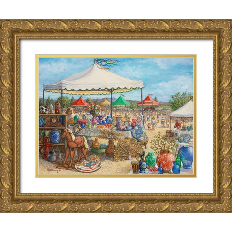 Antique Fair Gold Ornate Wood Framed Art Print with Double Matting by Kruskamp, Janet