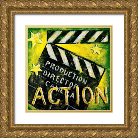 Action! Gold Ornate Wood Framed Art Print with Double Matting by Kruskamp, Janet