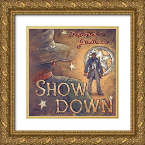 Show Down Gold Ornate Wood Framed Art Print with Double Matting by Kruskamp, Janet