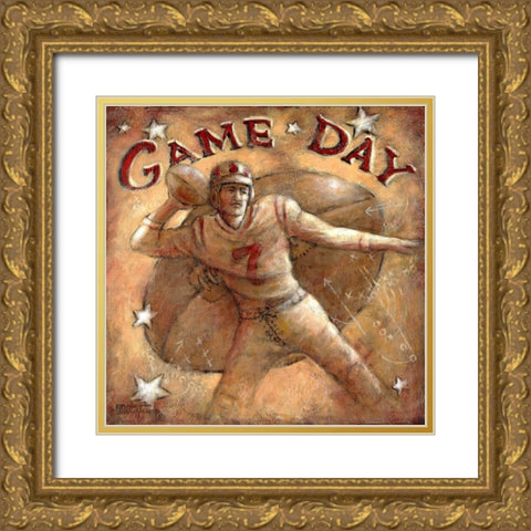 Game Day Gold Ornate Wood Framed Art Print with Double Matting by Kruskamp, Janet