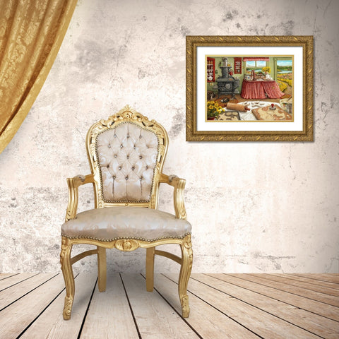 Cookie Baking Day Gold Ornate Wood Framed Art Print with Double Matting by Kruskamp, Janet
