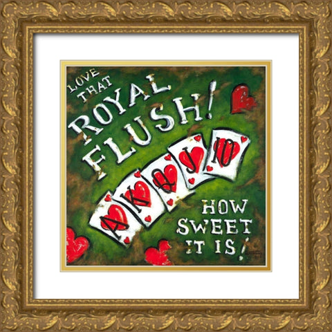 Royal Flush Gold Ornate Wood Framed Art Print with Double Matting by Kruskamp, Janet