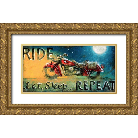 Ride Gold Ornate Wood Framed Art Print with Double Matting by Kruskamp, Janet