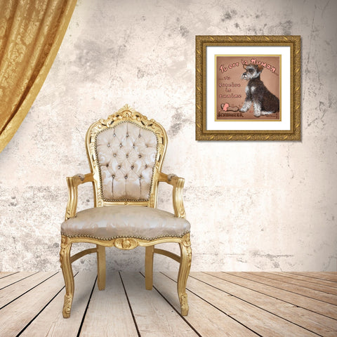 To Forgive is Canine Gold Ornate Wood Framed Art Print with Double Matting by Kruskamp, Janet