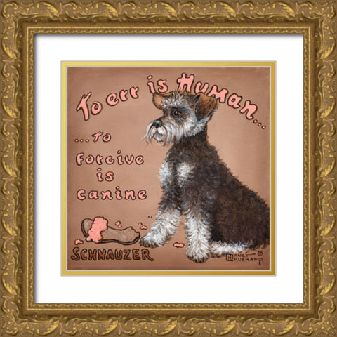 To Forgive is Canine Gold Ornate Wood Framed Art Print with Double Matting by Kruskamp, Janet