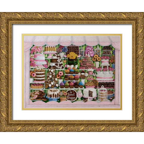 Sweet Shoppe Gold Ornate Wood Framed Art Print with Double Matting by Kruskamp, Janet