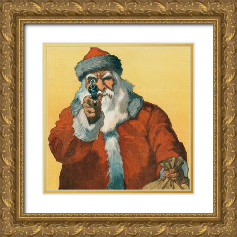 Hands up! Gold Ornate Wood Framed Art Print with Double Matting by Crawford, Will