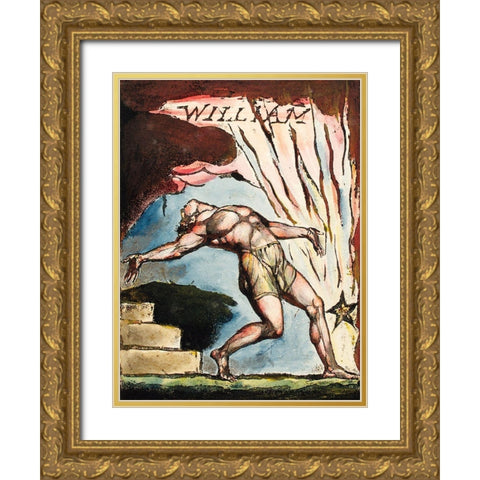 William illustration from Milton Gold Ornate Wood Framed Art Print with Double Matting by Blake, William