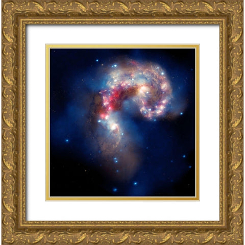 A Galactic Spectacle Gold Ornate Wood Framed Art Print with Double Matting by NASA