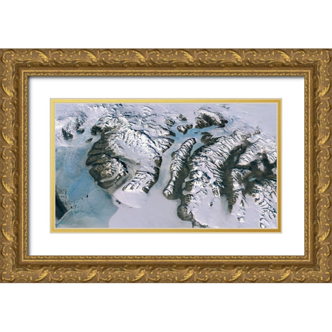 Ferrar Glacier, Antarctica Gold Ornate Wood Framed Art Print with Double Matting by NASA