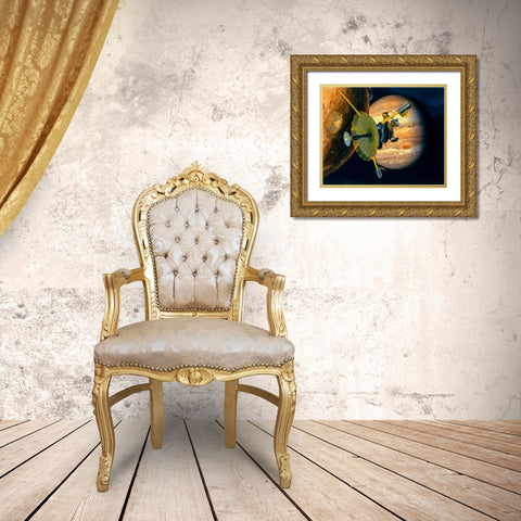 Galileo Orbiter Gold Ornate Wood Framed Art Print with Double Matting by NASA