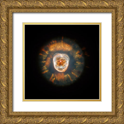 Hubble Reopens Eye on the Universe Gold Ornate Wood Framed Art Print with Double Matting by NASA