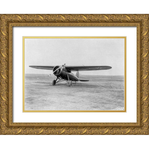 Lockheed Y1C-12 Gold Ornate Wood Framed Art Print with Double Matting by NASA