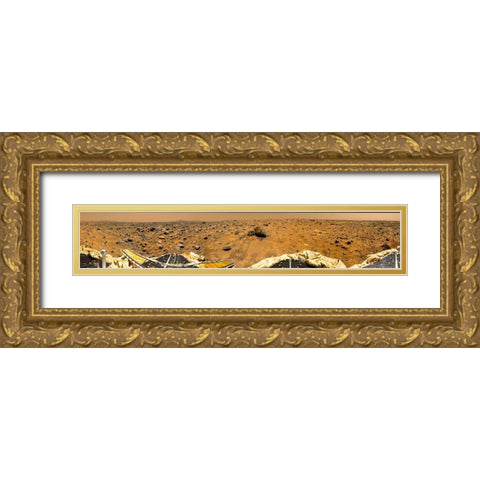 Mars Pathfinder Lander Gold Ornate Wood Framed Art Print with Double Matting by NASA